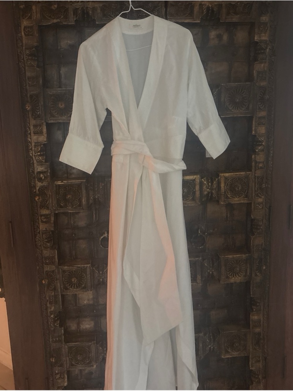 wild fable White Wrap Maxi Dress with Tie Waist